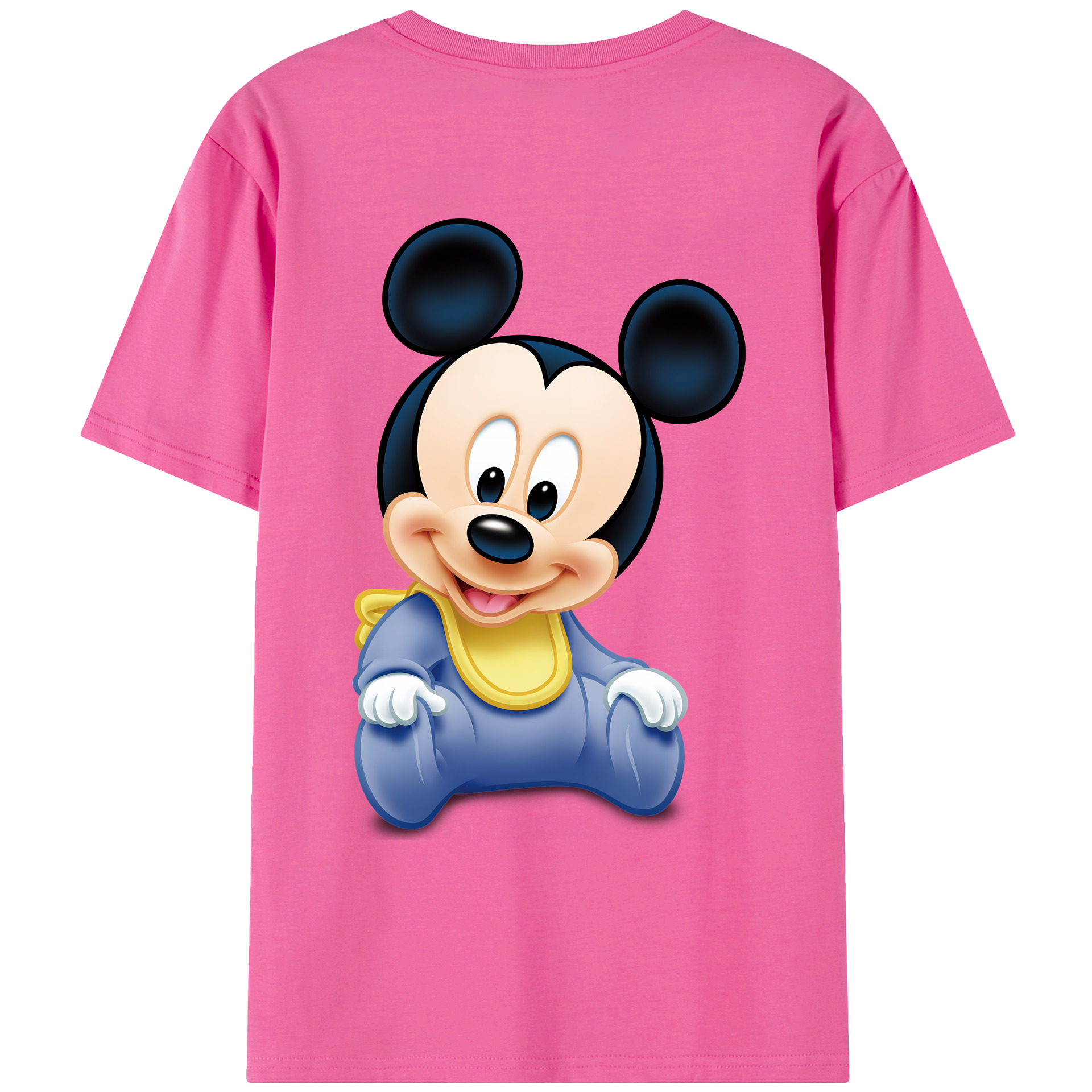 ミッキーマウス Mickey Mouse レディース半袖Tシャツ(バックプリント)